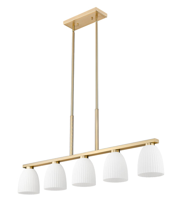 Linear Chandelier Z-Lite 7518-5L-MGLD Modern Gold Naya 5 Light Linear Chandelier Z-Lite