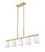 Linear Chandelier Z-Lite 7518-5L-MGLD Modern Gold Naya 5 Light Linear Chandelier Z-Lite