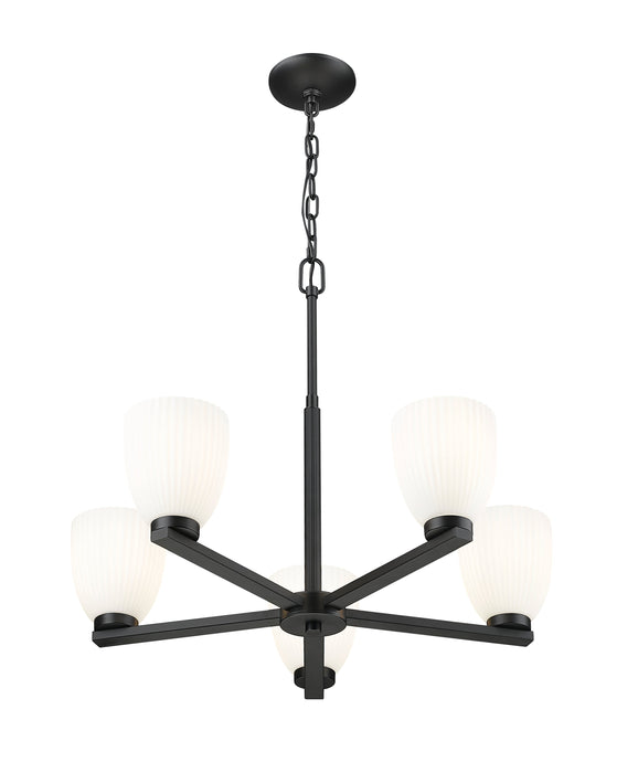 Chandelier Z-Lite 7518-5MB Matte Black Naya 5 Light Chandelier Z-Lite