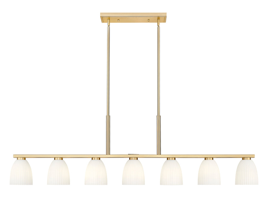Linear Chandelier Z-Lite 7518-7L-MGLD Modern Gold Naya 7 Light Linear Chandelier Z-Lite