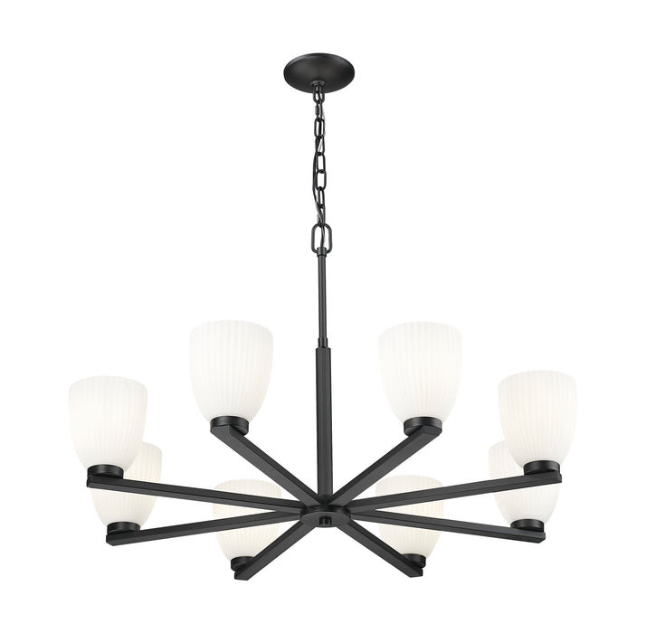 Chandelier Z-Lite 7518-8MB Matte Black Naya 8 Light Chandelier Z-Lite