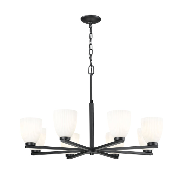 Chandelier Z-Lite 7518-8MB Matte Black Naya 8 Light Chandelier Z-Lite