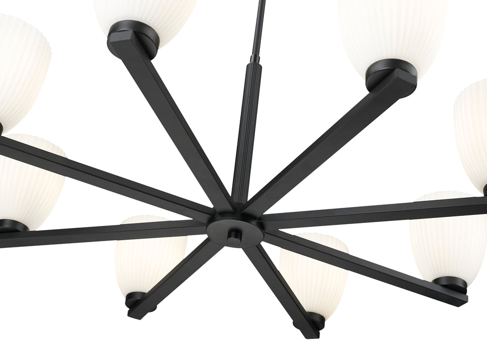 Chandelier Z-Lite 7518-8MB Matte Black Naya 8 Light Chandelier Z-Lite