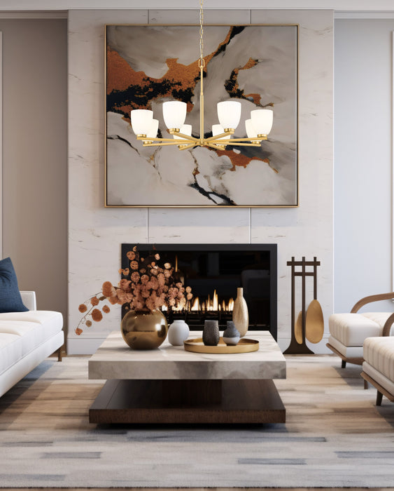 Chandelier Z-Lite 7518-8MGLD Modern Gold Naya 8 Light Chandelier Z-Lite