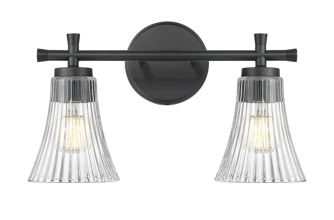 Vanity Z-Lite 7519-2V-MB Matte Black Belle 2 Light Vanity Z-Lite