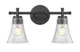 Vanity Z-Lite 7519-2V-MB Matte Black Belle 2 Light Vanity Z-Lite