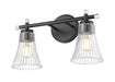 Vanity Z-Lite 7519-2V-MB Matte Black Belle 2 Light Vanity Z-Lite