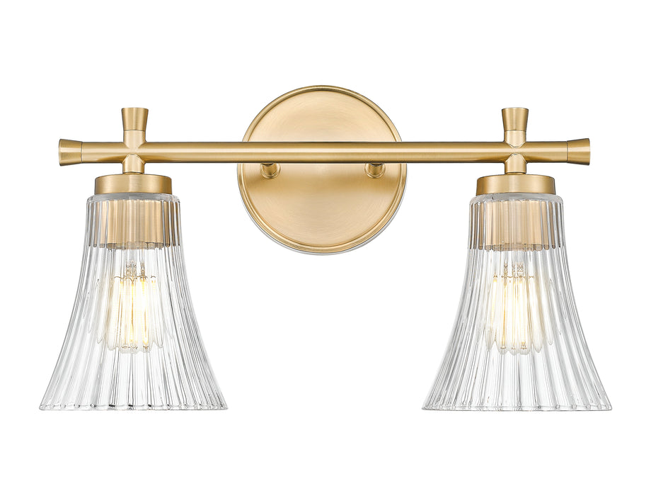 Vanity Z-Lite 7519-2V-MGLD Modern Gold Belle 2 Light Vanity Z-Lite