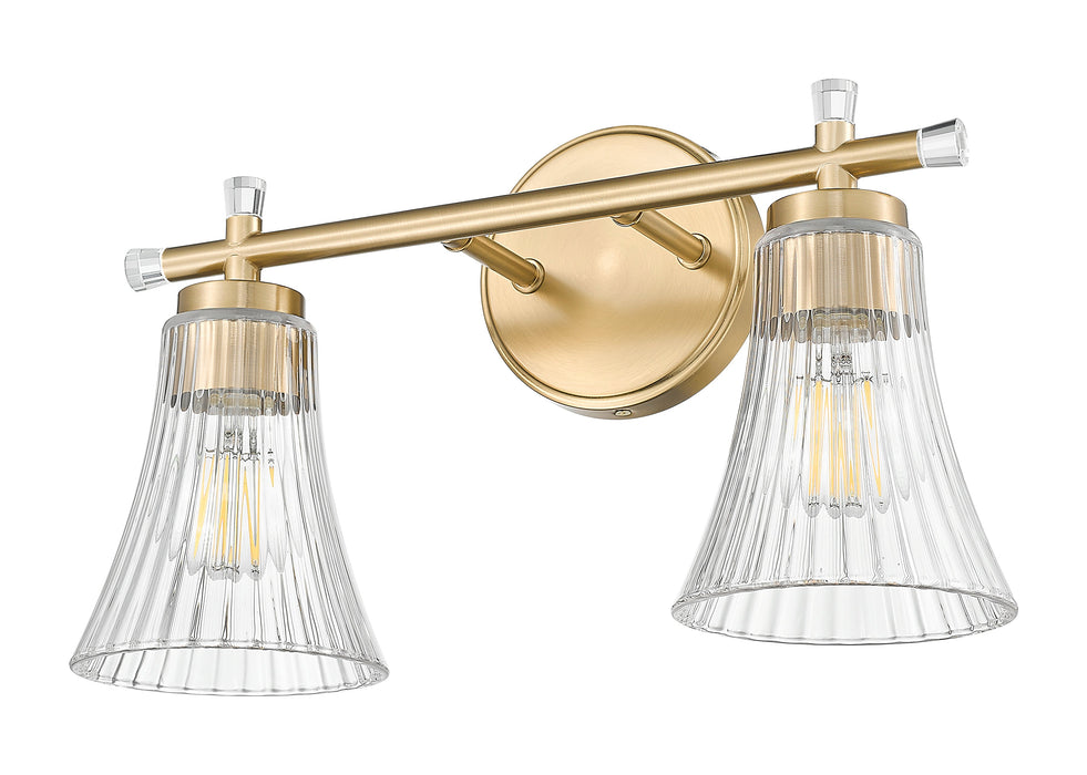 Vanity Z-Lite 7519-2V-MGLD Modern Gold Belle 2 Light Vanity Z-Lite