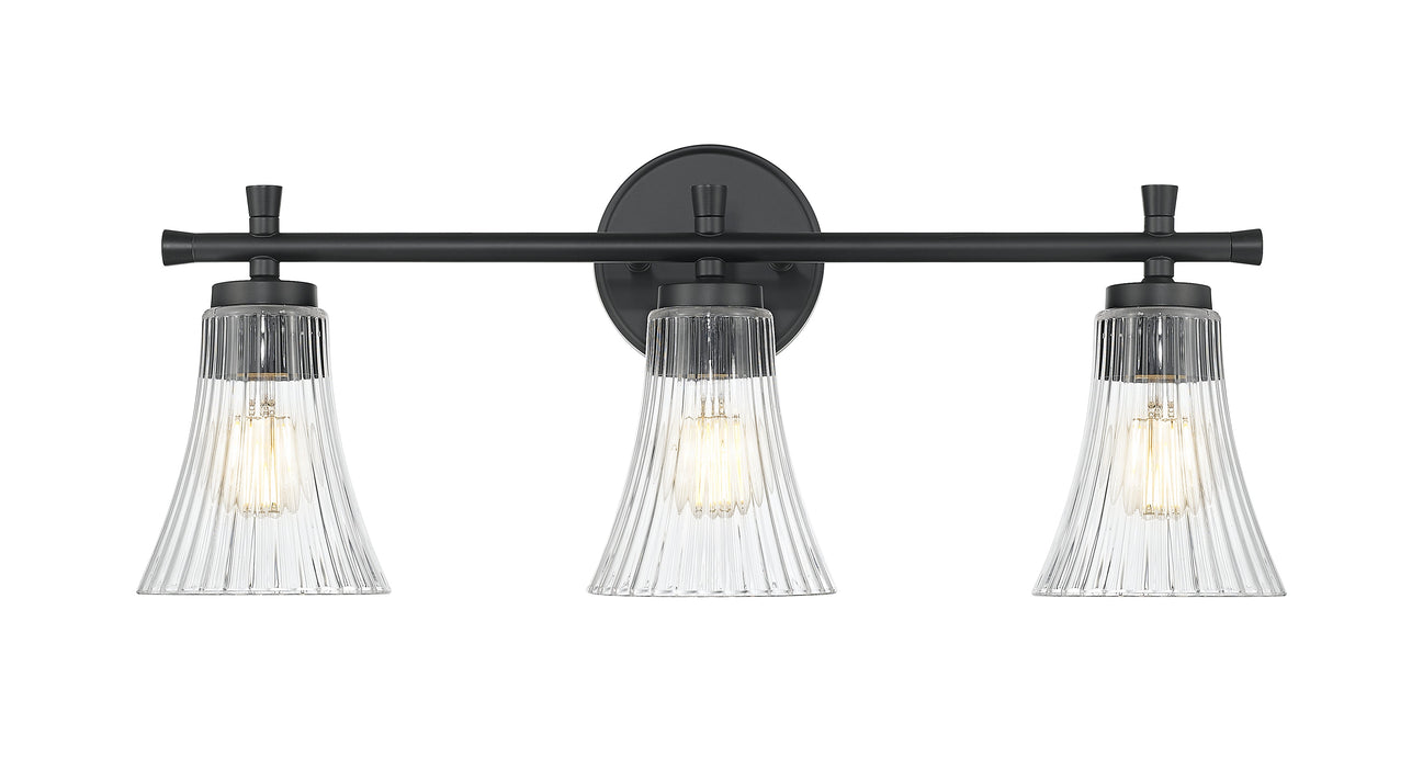 Vanity Z-Lite 7519-3V-MB Matte Black Belle 3 Light Vanity Z-Lite