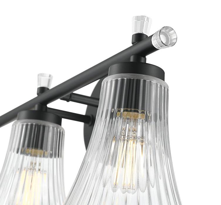 Vanity Z-Lite 7519-3V-MB Matte Black Belle 3 Light Vanity Z-Lite