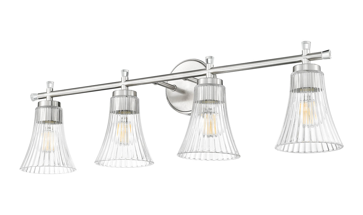 Vanity Z-Lite 7519-4V-BN Brushed Nickel Belle 4 Light Vanity Z-Lite