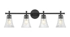 Vanity Z-Lite 7519-4V-MB Matte Black Belle 4 Light Vanity Z-Lite
