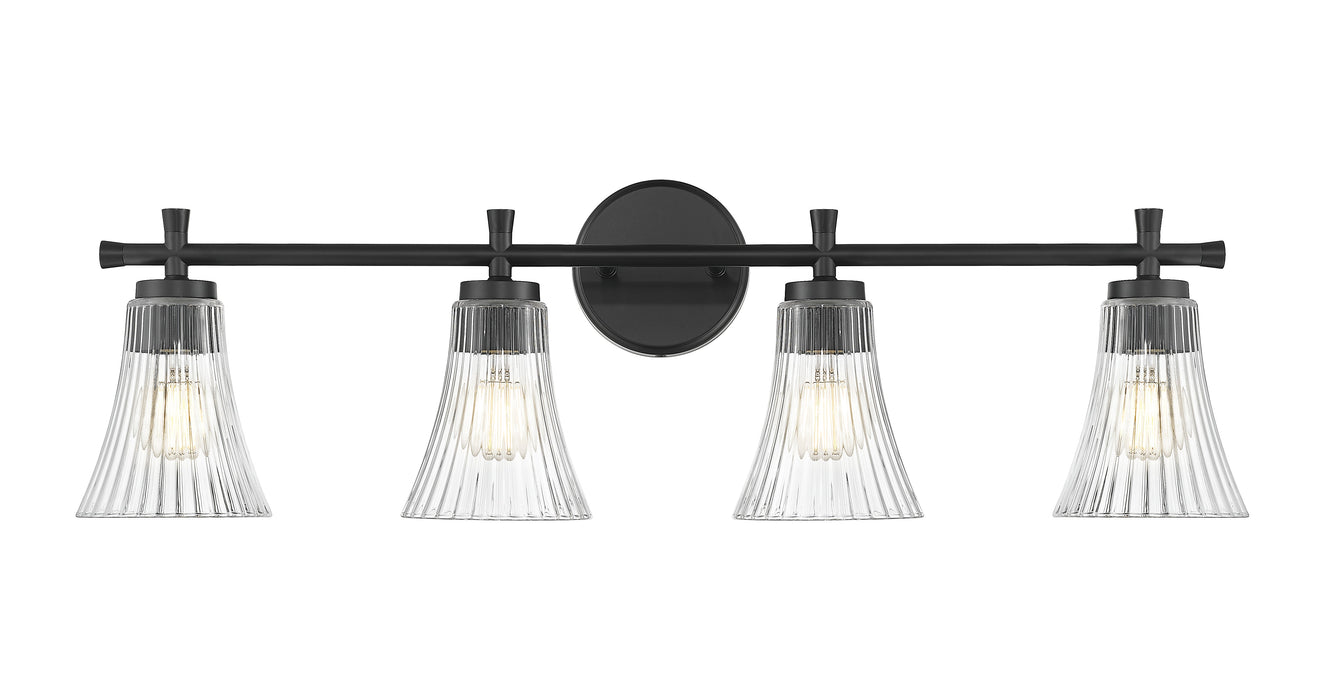 Vanity Z-Lite 7519-4V-MB Matte Black Belle 4 Light Vanity Z-Lite