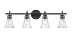 Vanity Z-Lite 7519-4V-MB Matte Black Belle 4 Light Vanity Z-Lite