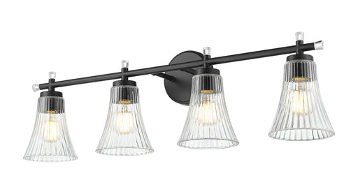 Vanity Z-Lite 7519-4V-MB Matte Black Belle 4 Light Vanity Z-Lite