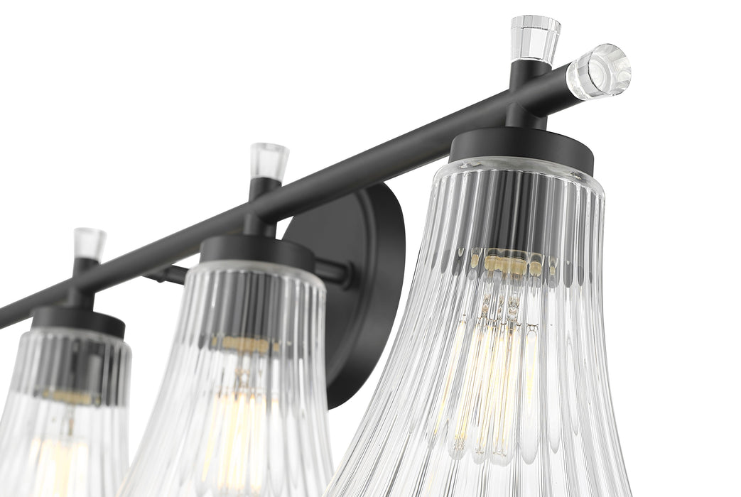 Vanity Z-Lite 7519-4V-MB Matte Black Belle 4 Light Vanity Z-Lite