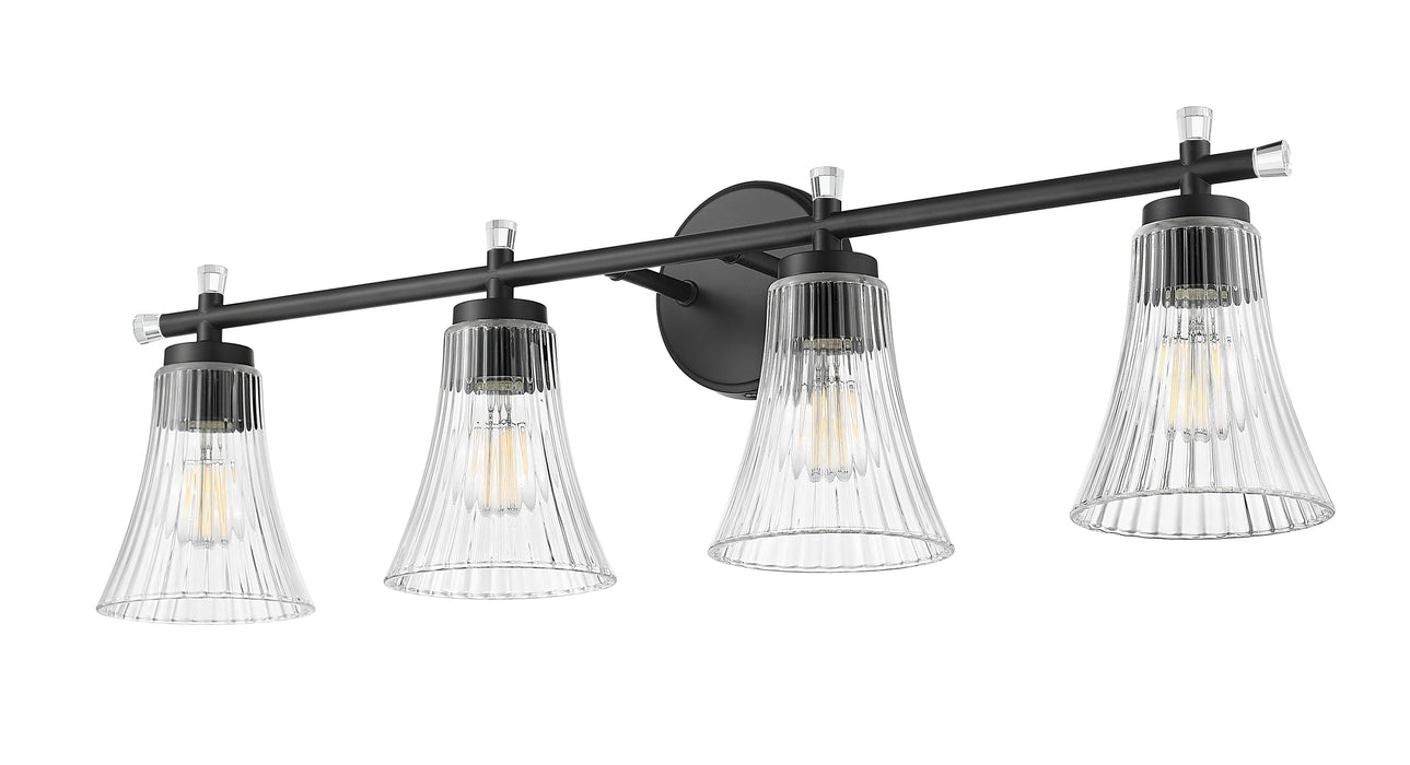 Vanity Z-Lite 7519-4V-MB Matte Black Belle 4 Light Vanity Z-Lite