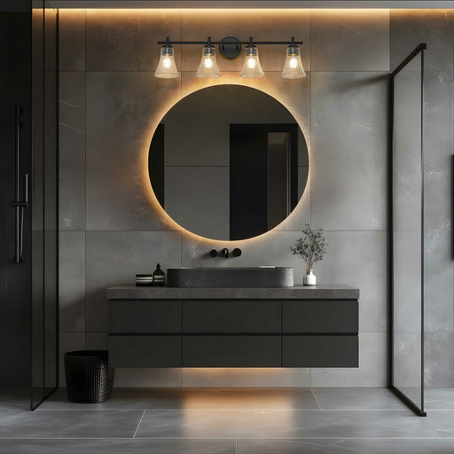 Vanity Z-Lite 7519-4V-MB Matte Black Belle 4 Light Vanity Z-Lite