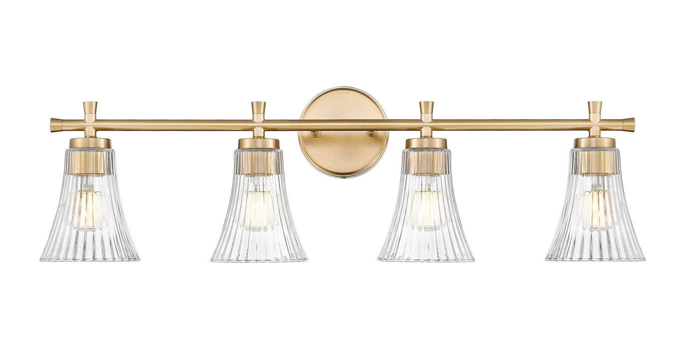 Vanity Z-Lite 7519-4V-MGLD Modern Gold Belle 4 Light Vanity Z-Lite