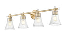 Vanity Z-Lite 7519-4V-MGLD Modern Gold Belle 4 Light Vanity Z-Lite