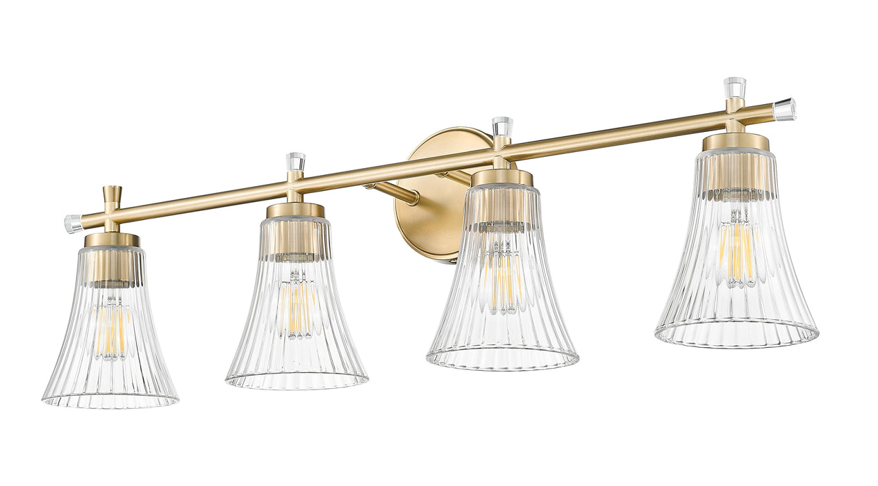 Vanity Z-Lite 7519-4V-MGLD Modern Gold Belle 4 Light Vanity Z-Lite