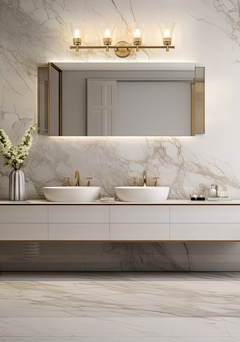 Vanity Z-Lite 7519-4V-MGLD Modern Gold Belle 4 Light Vanity Z-Lite