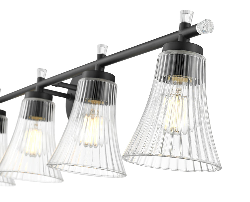 Vanity Z-Lite 7519-5V-MB Matte Black Belle 5 Light Vanity Z-Lite