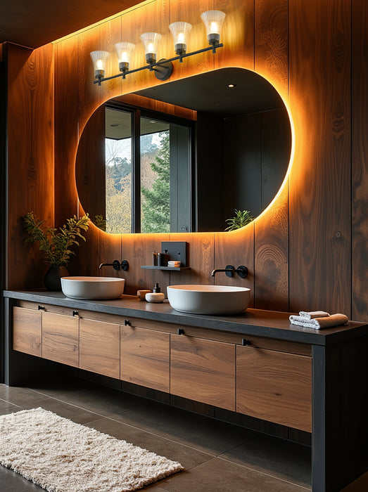 Vanity Z-Lite 7519-5V-MB Matte Black Belle 5 Light Vanity Z-Lite