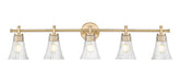 Vanity Z-Lite 7519-5V-MGLD Modern Gold Belle 5 Light Vanity Z-Lite