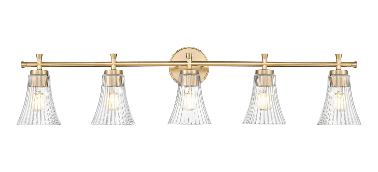Vanity Z-Lite 7519-5V-MGLD Modern Gold Belle 5 Light Vanity Z-Lite
