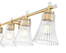 Vanity Z-Lite 7519-5V-MGLD Modern Gold Belle 5 Light Vanity Z-Lite