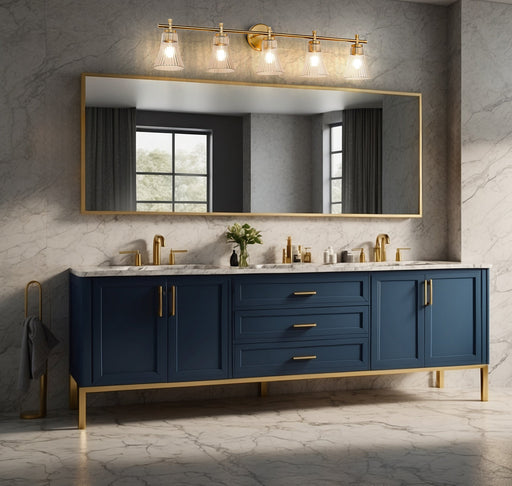 Vanity Z-Lite 7519-5V-MGLD Modern Gold Belle 5 Light Vanity Z-Lite