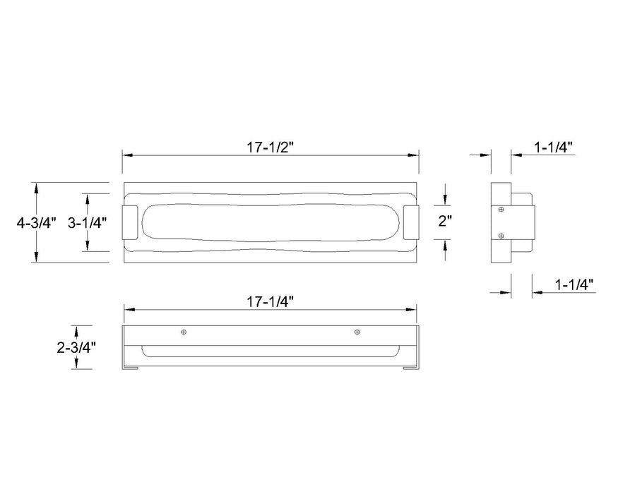Eurofase 49805-017 Hiltic 18" Matte Black LED Outdoor Wall Light