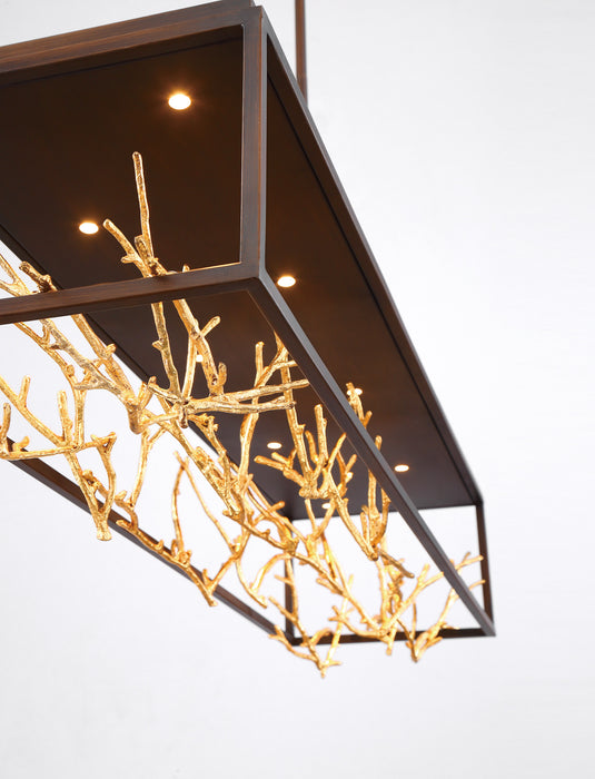 Eurofase 35642-015 Aerie 42" Gold-Black Mix LED Chandelier