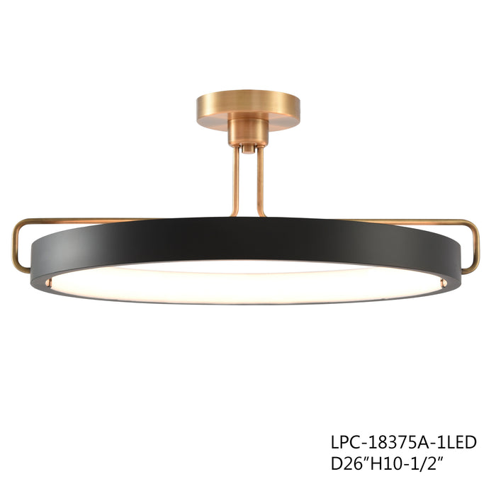 Eurofase 37082-017 Pemberton 26" Brushed Brass LED Pendant Light