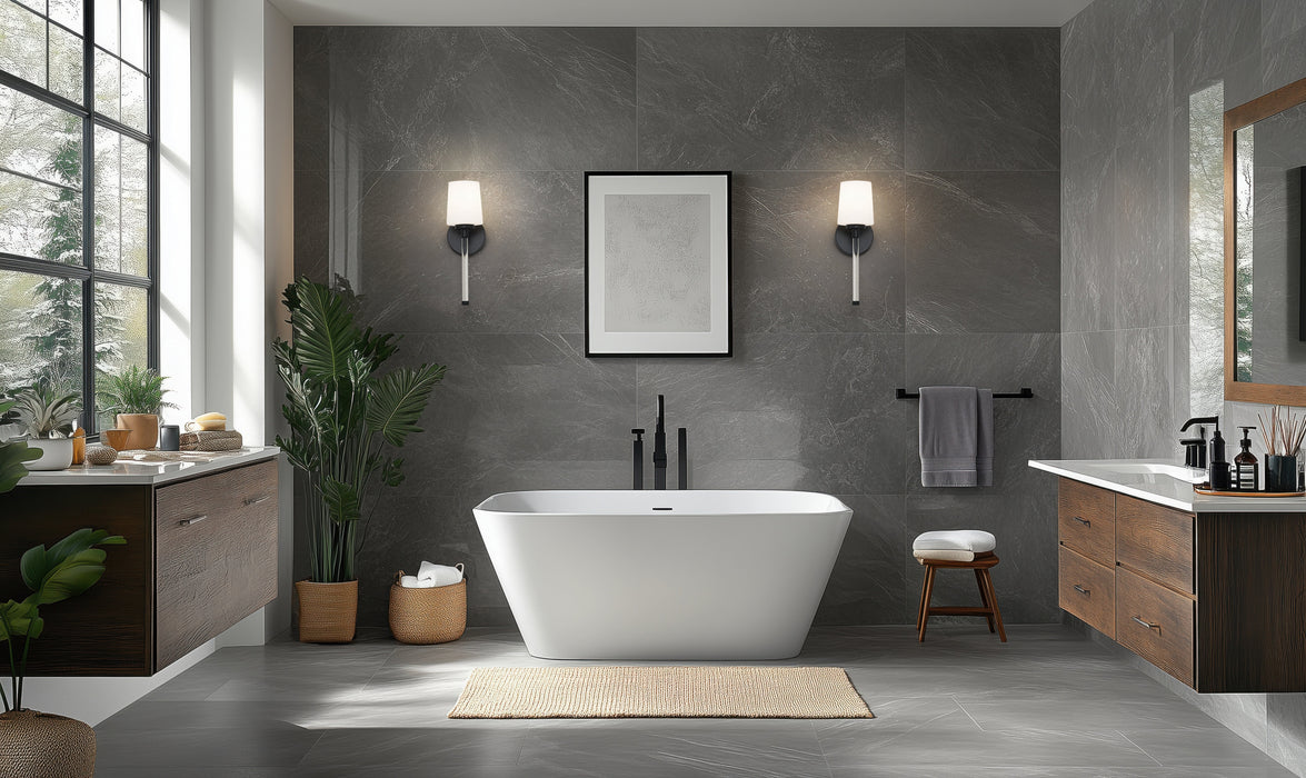 Wall Sconce Z-Lite 7700-1S-MB Matte Black Henri 1 Light Wall Sconce Z-Lite