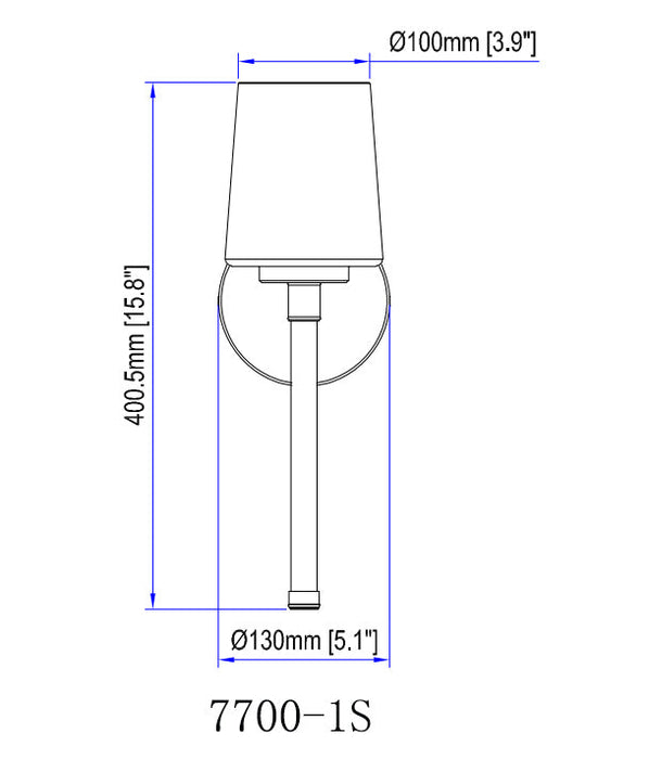 Wall Sconce Z-Lite 7700-1S-MGLD Modern Gold Henri 1 Light Wall Sconce Z-Lite