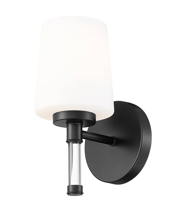 Vanity Z-Lite 7700-1V-MB Matte Black Henri 1 Light Vanity Z-Lite