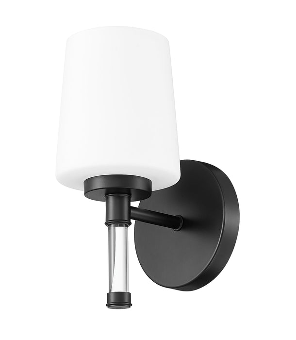 Vanity Z-Lite 7700-1V-MB Matte Black Henri 1 Light Vanity Z-Lite
