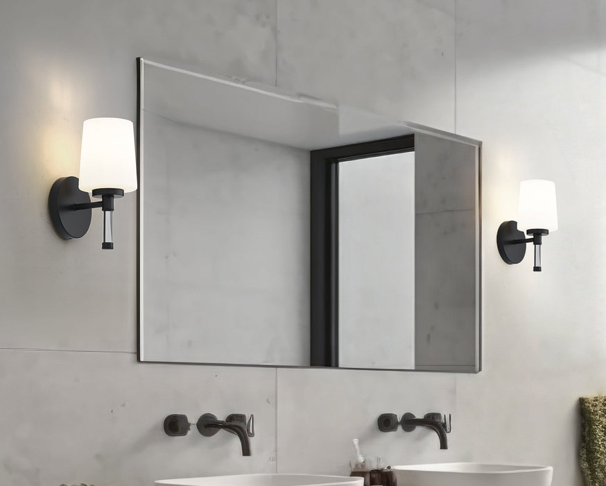 Vanity Z-Lite 7700-1V-MB Matte Black Henri 1 Light Vanity Z-Lite