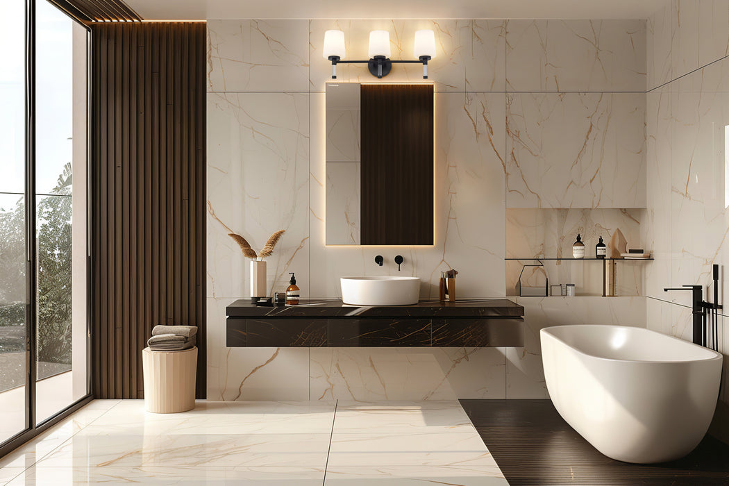 Vanity Z-Lite 7700-3V-MB Matte Black Henri 3 Light Vanity Z-Lite