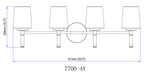 Vanity Z-Lite 7700-4V-CH Chrome Henri 4 Light Vanity Z-Lite