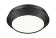 Flush Mount Z-Lite 7701F12-MB-LED Matte Black Quasars 1 Light Flush Mount Z-Lite