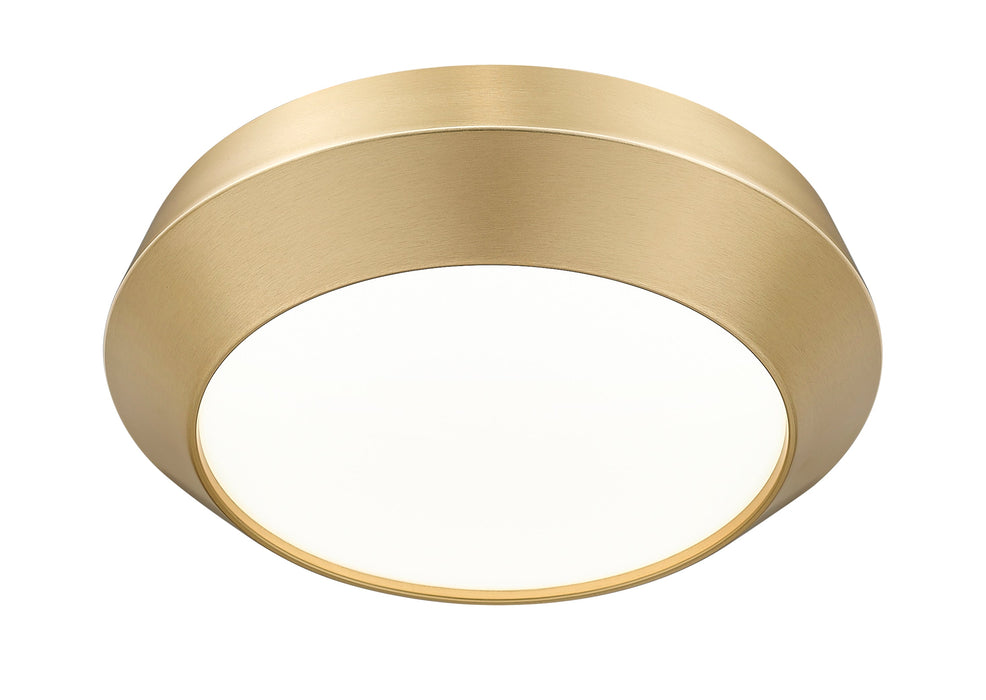 Flush Mount Z-Lite 7701F12-MGLD-LED Modern Gold Quasars 1 Light Flush Mount Z-Lite