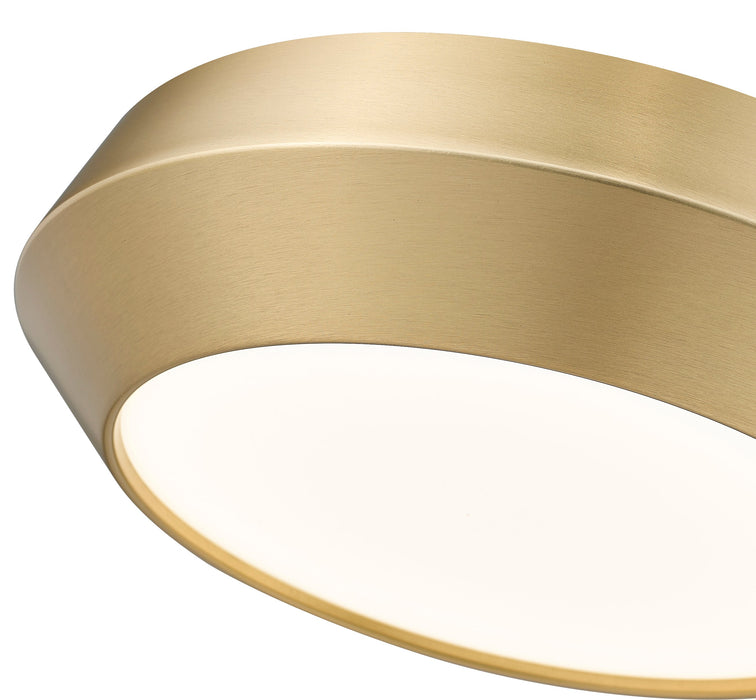 Flush Mount Z-Lite 7701F12-MGLD-LED Modern Gold Quasars 1 Light Flush Mount Z-Lite