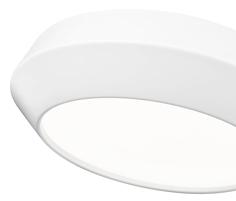Flush Mount Z-Lite 7701F12-MW-LED Matte White Quasars 1 Light Flush Mount Z-Lite