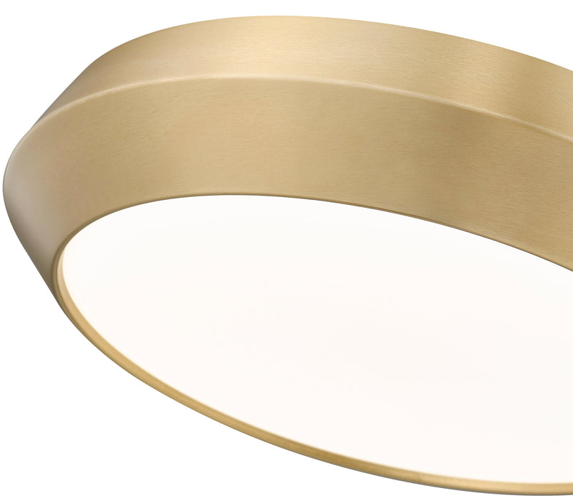 Flush Mount Z-Lite 7701F16-MGLD-LED Modern Gold Quasars 1 Light Flush Mount Z-Lite