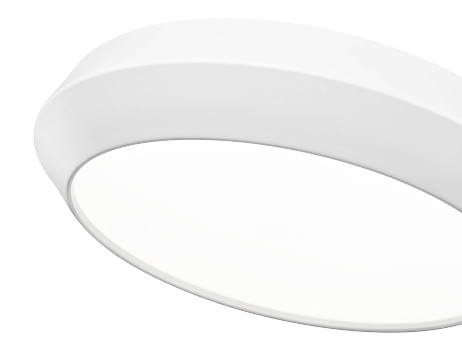 Flush Mount Z-Lite 7701F16-MW-LED Matte White Quasars 1 Light Flush Mount Z-Lite