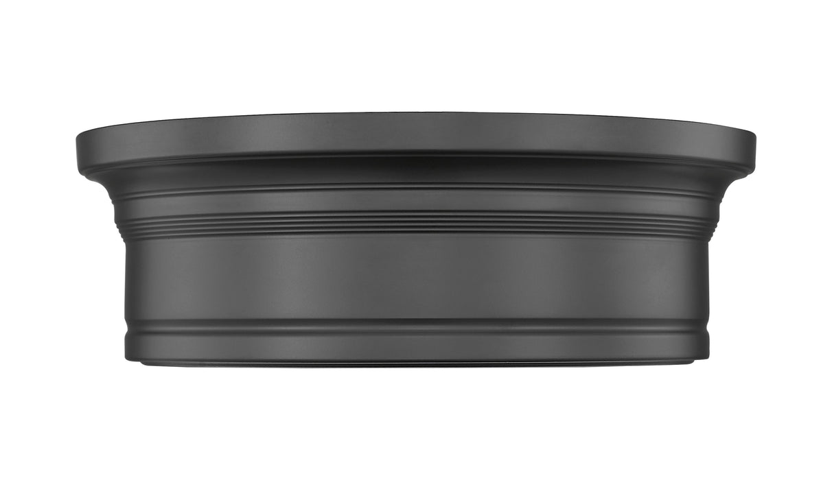 Flush Mount Z-Lite 7702F12-MB-LED Matte Black Bentley 1 Light Flush Mount Z-Lite